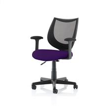 Camden Black Mesh Chair in Tansy Purple KCUP1521 | Quzo UK