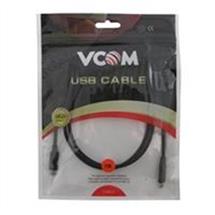 VCOM USB 3.1 C (M) to USB 3.1 C (M) 1m Black Braided Retail Packaged