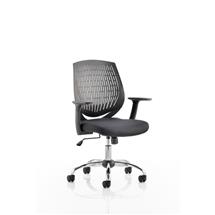 Dura Medium Back Task Operator Office Chair With Arms Black Back/Black