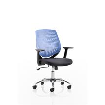 Dura Medium Back Task Operator Office Chair With Arms Blue Back/Black