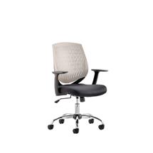 Dura Medium Back Task Operator Office Chair With Arms Grey Back/Black