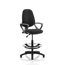 Eclipse Plus I Black Chair With Loop Arms With Hi Rise Kit KC0242