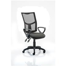 Eclipse Plus II Mesh Chair Black Loop Arms KC0175 | Quzo UK