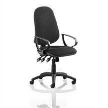 Eclipse XL III Office Chairs | Eclipse Plus XL Chair Black Loop Arms KC0032 | Quzo UK