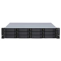 QNAP TLR1200SRP storage drive enclosure HDD/SSD enclosure Black, Grey