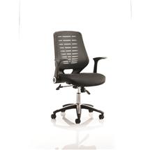 Relay Office Chairs | Relay Chair Airmesh Seat Black Back With Arms OP000115
