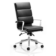 Savoy Executive High Back Chair Black Soft Bonded Leather EX000067