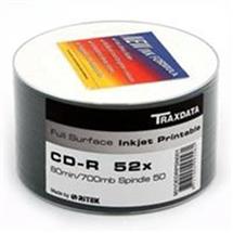 Blank CDS | Ritek Traxdata CD-R 52X 50PK FULL FACE PRINT | Quzo