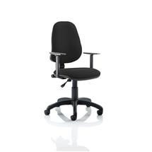 Eclipse I Office Chairs | Eclipse Plus I Black Chair With Adjustable Arms KC0018