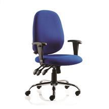 Lisbon Office Chairs | Lisbon Chair Blue Fabric With Arms OP000074 | In Stock