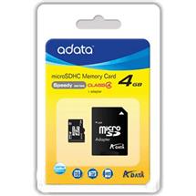 Adata Memory Cards | ADATA AUSDH4GCL4-RA1 memory card 4 GB MicroSDHC Class 4