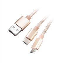Akasa AKCBUB4212GL USB cable 1.2 m USB 2.0 USB A USB C/MicroUSB B