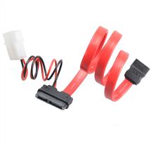 Black, Red | Akasa 40cm SATA cable f/ slimline opticals 0.4 m | In Stock