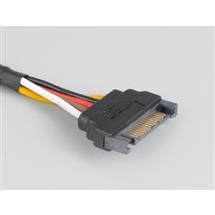 Akasa Sata Extension power cable Black 0.3 m | In Stock