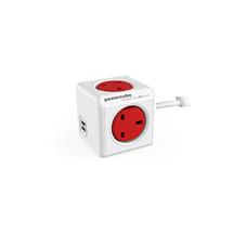 Allocacoc 7400/UKEUPC power extension 1.5 m 4 AC outlet(s) Indoor Red,