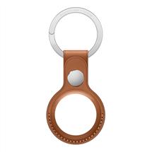 Apple AirTag Leather Key Ring - Saddle Brown | Quzo UK