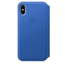 Leather | Apple iPhone X Leather Folio - Electric Blue | Quzo UK