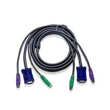 Aten 6ft PS/2 | Aten 6ft PS/2 KVM cable 1.8 m Black | Quzo UK
