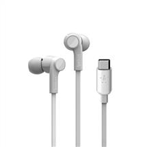 Belkin  | Belkin ROCKSTAR Wired Headphones In-ear Calls/Music USB Type-C White