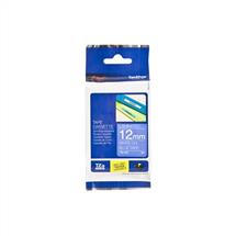 Brother Laminated tape 12mm. Label colour: White on blue, Tape type: