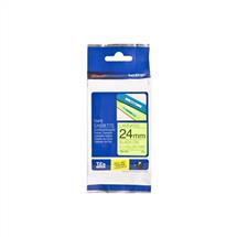 Brother Laminated tape. Label colour: Black on fluorescent yellow,