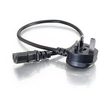 0.5m UK Plug to IEC C13 Socket Black | Quzo UK