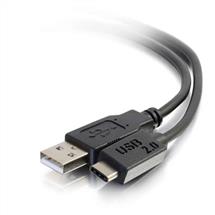 1m USB 2.0 USB-C to USB-A Cable M/M Black | Quzo UK