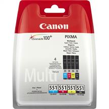 Canon CLI-551 BK/C/M/Y Ink Cartridge + Photo | Canon CLI-551 BK/C/M/Y Ink Cartridge + Photo Paper Value Pack