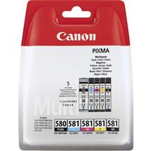 Canon PGI-580BK/CLI-581 BK/C/M/Y Pigment + Ink Cartridge Multi Pack