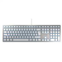 Keyboards | CHERRY KC 6000 SLIM FOR MAC Corded Keyboard, Silver/White, USB (QWERTY