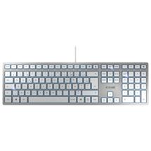 Deals | CHERRY KC 6000 Slim keyboard USB AZERTY French Silver, White