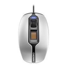 CHERRY MC 4900 Corded Fingerprint Mouse, Silver/Black, USB