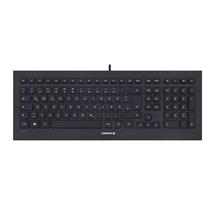 CHERRY STRAIT 3.0 BLACK, Corded Keyboard, Black, USB (AZERTY - FR)