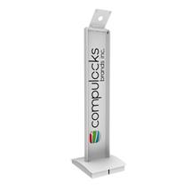 COMPULOCKS Brandable VESA Mount Security Floor Stand - Tiltable display Floor Stand | Compulocks VESA Brandable Floor Stand White | Quzo UK