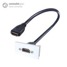 connektgear 0.3m AV SnapIn HDMI Module 25 x 50mm  Socket to Socket