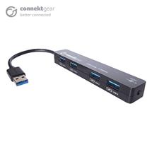 Top Brands | CONNEkT Gear 4 Port Hub USB 3 - Bus Powered - Black