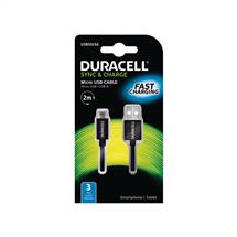Duracell Sync/Charge Cable 2 Metre Black | Duracell Sync/Charge Cable 2 Metre Black | Quzo UK