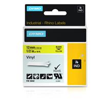DYMO IND Vinyl Labels. Label colour: Black on yellow, Product colour: