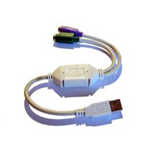 Dynamode Cables | Dynamode USB to PS/2 Keyboard & Mouse Converter PS/2 cable White