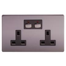 EnerGenie MIHO021 socket-outlet Black, Nickel | Quzo UK