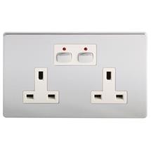 EnerGenie MIHO022 socket-outlet Chrome, White | In Stock