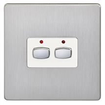 Energenie Light Switches | EnerGenie MIHO073 light switch Stainless steel, White
