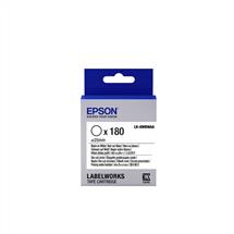 Epson Label Cartridge Diecut Circle LK8WBWAA Black/White D25mm (180