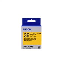Epson Label-Making Tapes | Epson Label Cartridge Pastel LK-7YBP Black/Yellow 36mm (9m)