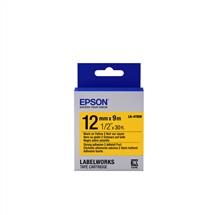 Epson Label Cartridge Strong Adhesive LK-4YBW Black/Yellow 12mm (9m)