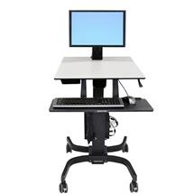 Ergotron Multimedia Carts & Stands | Ergotron WorkFitC, Single LD SitStand Workstation Multimedia cart