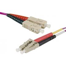 EXC 392518 fibre optic cable 10 m SC/UPC LC/UPC OM4 Pink