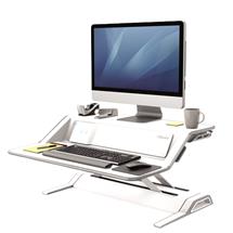 Fellowes Sit Stand Desk Riser  Lotus DX Height Adjustable Sit Stand
