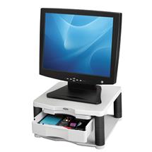 FELLOWES Premium Monitor Riser Plus | Fellowes Computer Monitor Stand with 3 Height Adjustments  Premium