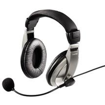 Hama Headsets | Hama AH-100 Headset Wired Head-band Calls/Music Black, Silver